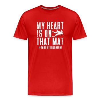 Lutte Lutte Lutteur Lutteur Cadeau de lutteur - T-shirt bio Premium Homme - rouge - Devant - Damien (186cm)