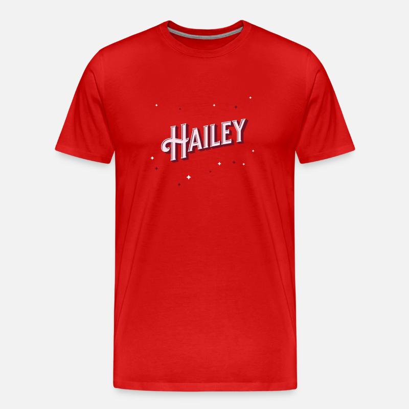 Hailey name personalized - Men's Premium Organic T-Shirt - red
