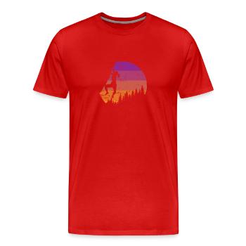 Climbing Hobby Fitness Bouldering Sport - Men's Premium Organic T-Shirt - red - Front - Damien (186cm)
