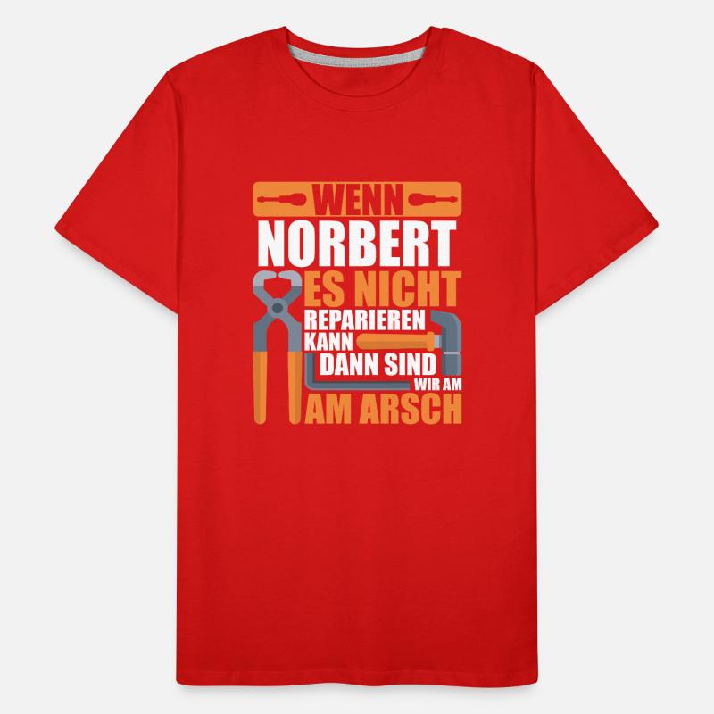 Vorname Norbert Name Geburtstag Geschenk Männer Premium Bio T-Shirt