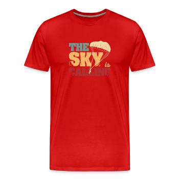 Parachutisme Adrénaline - T-shirt bio Premium Homme - rouge - Devant - Damien (186cm)