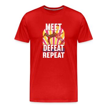 Lutte Lutte Lutteur Lutteur Cadeau de lutteur - T-shirt bio Premium Homme - rouge - Devant - Damien (186cm)