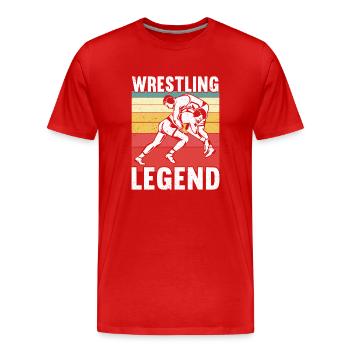 Lutte Lutte Cadeau de lutteur lutteur - T-shirt bio Premium Homme - rouge - Devant - Damien (186cm)