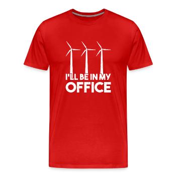 Wind turbine technician wind farm wind power - Men's Premium Organic T-Shirt - red - Front - Damien (186cm)