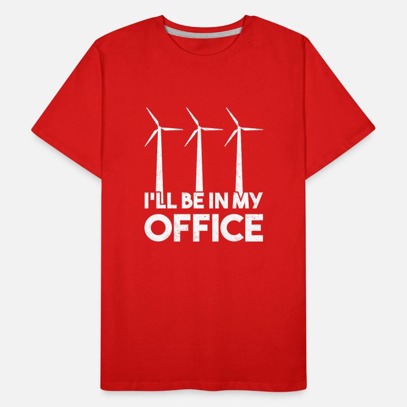Technicien d’éolienne énergie éolienne de parc éolien T-shirt bio Premium Homme