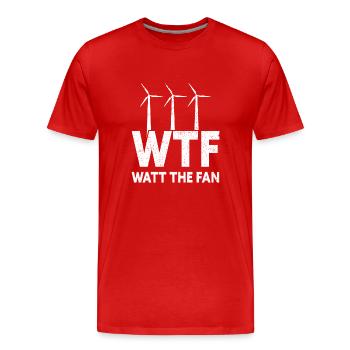 Technicien d’éolienne énergie éolienne de parc éolien - T-shirt bio Premium Homme - rouge - Devant - Damien (186cm)