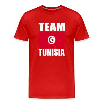Équipe de Tunisie de football - T-shirt bio Premium Homme - rouge - Devant - Damien (186cm)