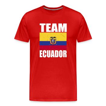 Équipe d’Équateur de football - T-shirt bio Premium Homme - rouge - Devant - Damien (186cm)