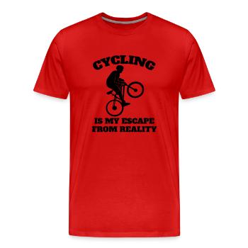 Bicycle Cycling Bike Tour Cycling Mountain Bike - Men's Premium Organic T-Shirt - red - Front - Damien (186cm)