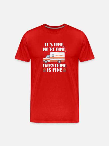 Paramedic First Responder Ambulance Driver - Men's Premium Organic T-Shirt - red