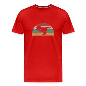 Allosaurus Dinosaurier Kinder Dino Geschenk - Männer Premium Bio T-Shirt - Rot - Vorne - Damien (186cm)