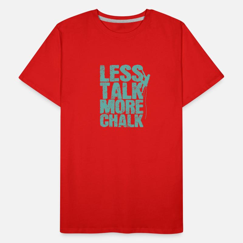 Less Talk More Chalk Klettern Bouldern Männer Premium Bio T-Shirt