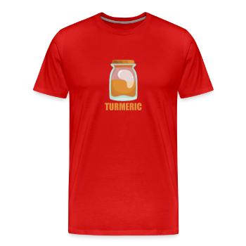 Turmeric Spice flavor Food Cooking - Men's Premium Organic T-Shirt - red - Front - Damien (186cm)