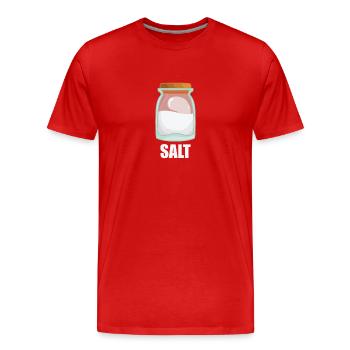 Salt Spice Taste Food Cooking - Men's Premium Organic T-Shirt - red - Front - Damien (186cm)