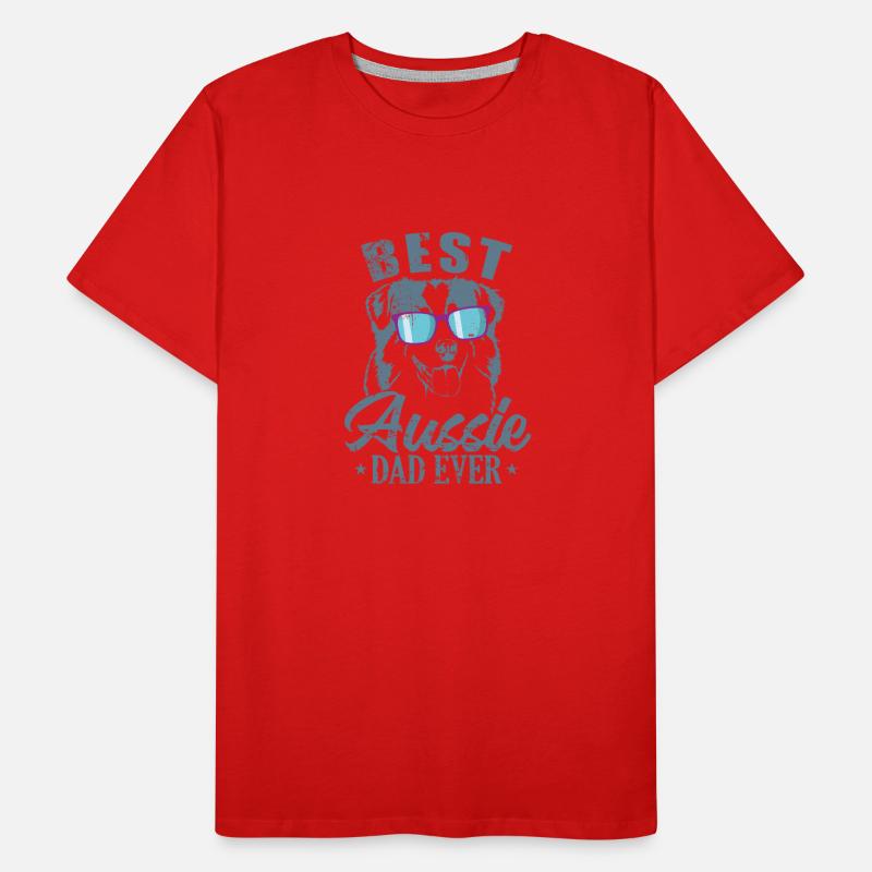 Best Aussie Dad Ever Australian Shepherd Men's Premium Organic T-Shirt