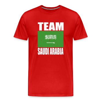 Team Saudi-arabien Fußball - Männer Premium Bio T-Shirt - Rot - Vorne - Damien (186cm)