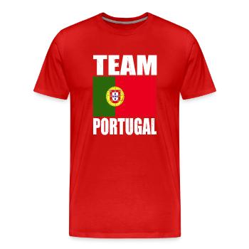Team Portugal Fußball - Männer Premium Bio T-Shirt - Rot - Vorne - Damien (186cm)