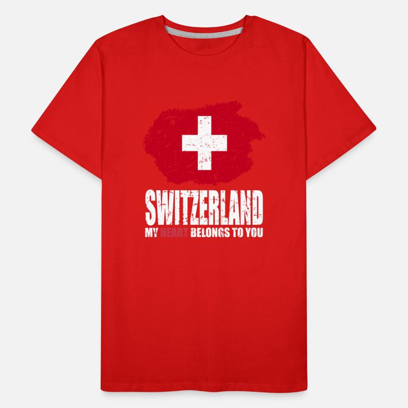 Drapeau de la Suisse T-shirt bio Premium Homme