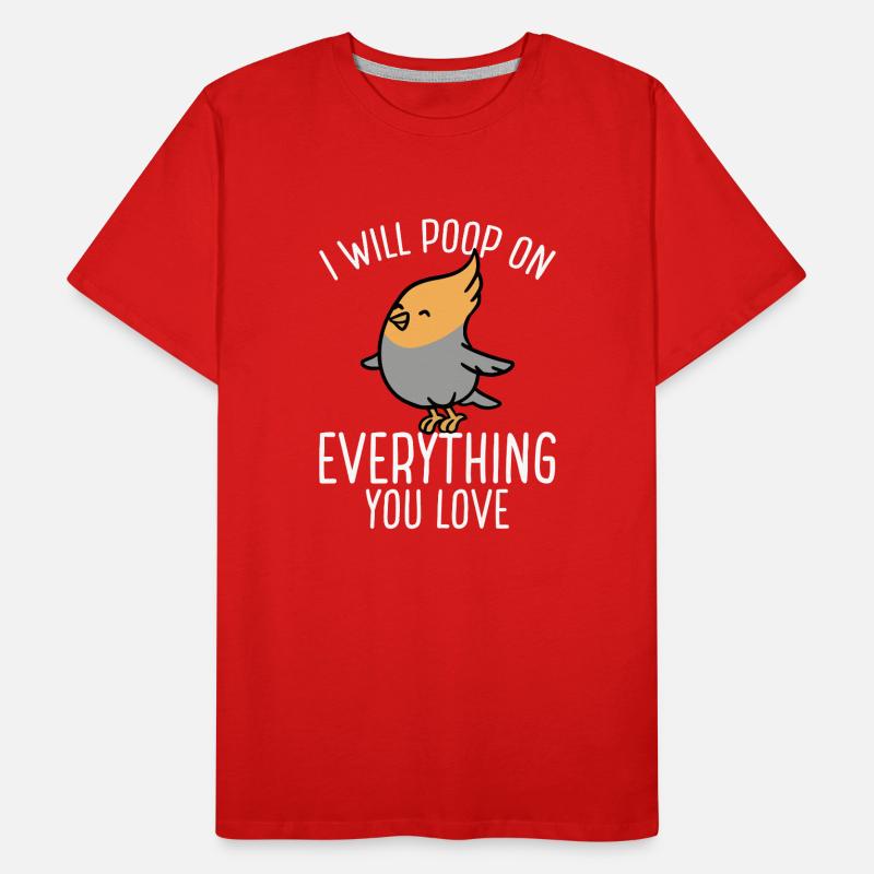 Parrot will poop on everything Men's Premium Organic T-Shirt