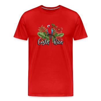 Costa rica parrot - Men's Premium Organic T-Shirt - red - Front - Damien (186cm)