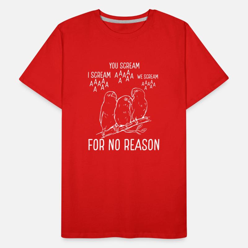 Parrot cry or no reason Men's Premium Organic T-Shirt