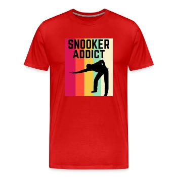 Snooker Addict Snooker Fan Colourful Snooker Lover - Men's Premium Organic T-Shirt - red - Front - Damien (186cm)