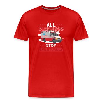 Sanitäter Erster Responder Krankenwagenfahrer - Männer Premium Bio T-Shirt - Rot - Vorne - Damien (186cm)