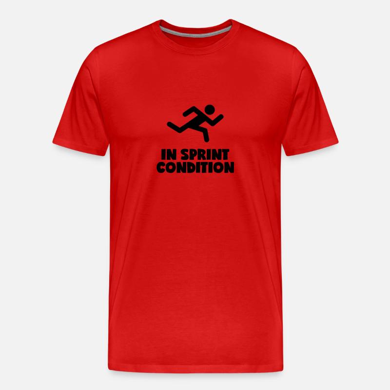 In Sprint Condition - Männer Premium Bio T-Shirt - Rot