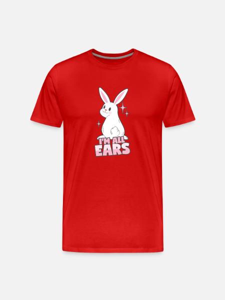 Rabbit: I'm all ears - Men's Premium Organic T-Shirt - red