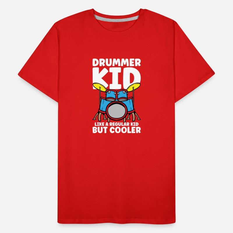 Drummer Drums Music Drum Set Drumming Men's Premium Organic T-Shirt
