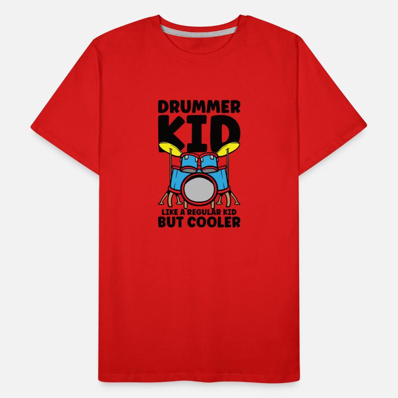 Drummer Drums Music Drum Set Drumming Men's Premium Organic T-Shirt