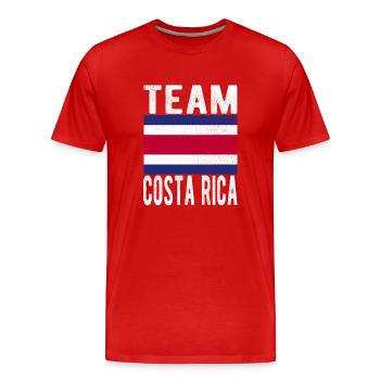 Costa Rica Fahne - Männer Premium Bio T-Shirt - Rot - Vorne - Damien (186cm)
