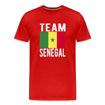 Drapeau du Sénégal - T-shirt bio Premium Homme - rouge - Devant - Damien (186cm)