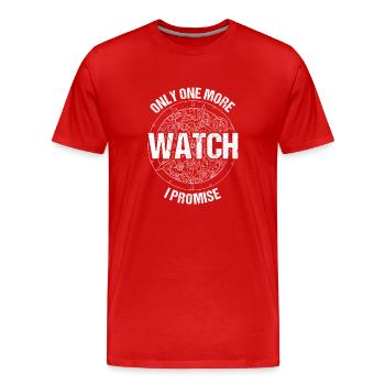 Montre Collector Horloger - T-shirt bio Premium Homme - rouge - Devant - Damien (186cm)