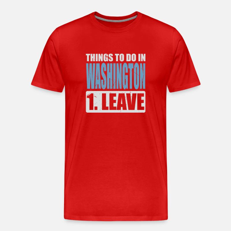 Washington Meme - Männer Premium Bio T-Shirt - Rot