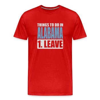 Alabama Meme - Men's Premium Organic T-Shirt - red - Front - Damien (186cm)