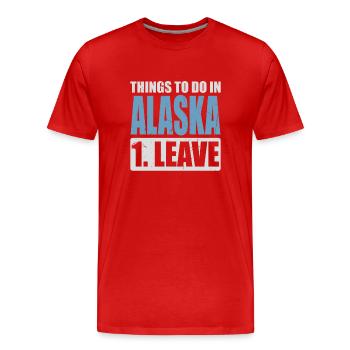 Mèmes de l’Alaska - T-shirt bio Premium Homme - rouge - Devant - Damien (186cm)