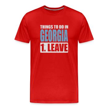 Georgia Meme - Männer Premium Bio T-Shirt - Rot - Vorne - Damien (186cm)