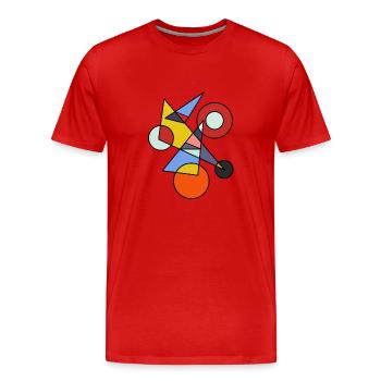 Art moderne - T-shirt bio Premium Homme - rouge - Devant - Damien (186cm)