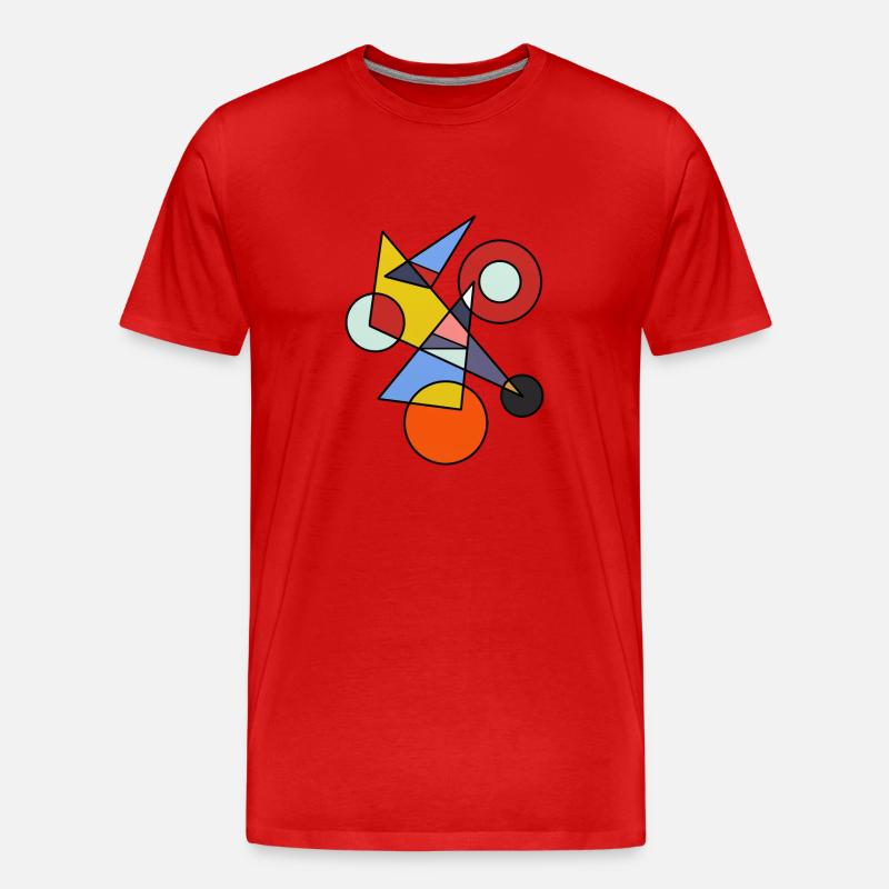 Moderne Kunst - Männer Premium Bio T-Shirt - Rot