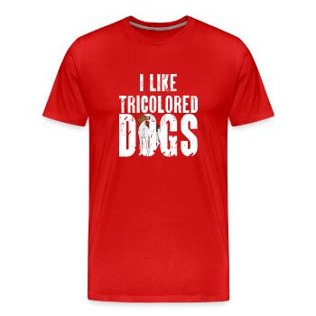 Treeing Walker Coonhound - Men's Premium Organic T-Shirt - red - Front - Damien (186cm)