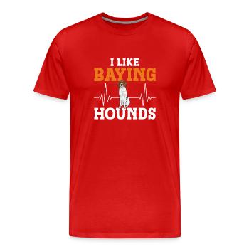 Treeing Walker Coonhound - Men's Premium Organic T-Shirt - red - Front - Damien (186cm)
