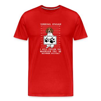 Arboriculture Walker Coonhound - T-shirt bio Premium Homme - rouge - Devant - Damien (186cm)