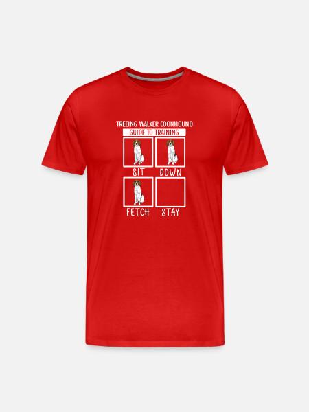 Treeing Walker Coonhound - Men's Premium Organic T-Shirt - red