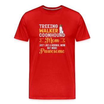 Treeing Walker Coonhound - Men's Premium Organic T-Shirt - red - Front - Damien (186cm)