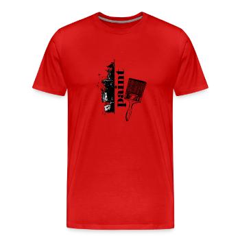 Pinceau Couleur Pinceau Peintre Peinture Art Artiste - T-shirt bio Premium Homme - rouge - Devant - Damien (186cm)
