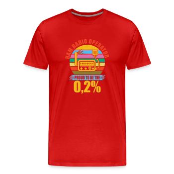 Amateur radio operator Amateur radio signal - Men's Premium Organic T-Shirt - red - Front - Damien (186cm)