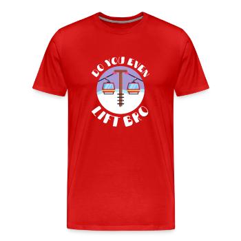 Soulevez-vous même Bro Ski - T-shirt bio Premium Homme - rouge - Devant - Damien (186cm)