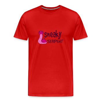 Sneaky Serpent - Men's Premium Organic T-Shirt - red - Front - Damien (186cm)
