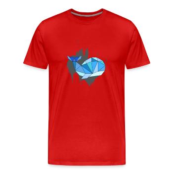 Wal - Männer Premium Bio T-Shirt - Rot - Vorne - Damien (186cm)